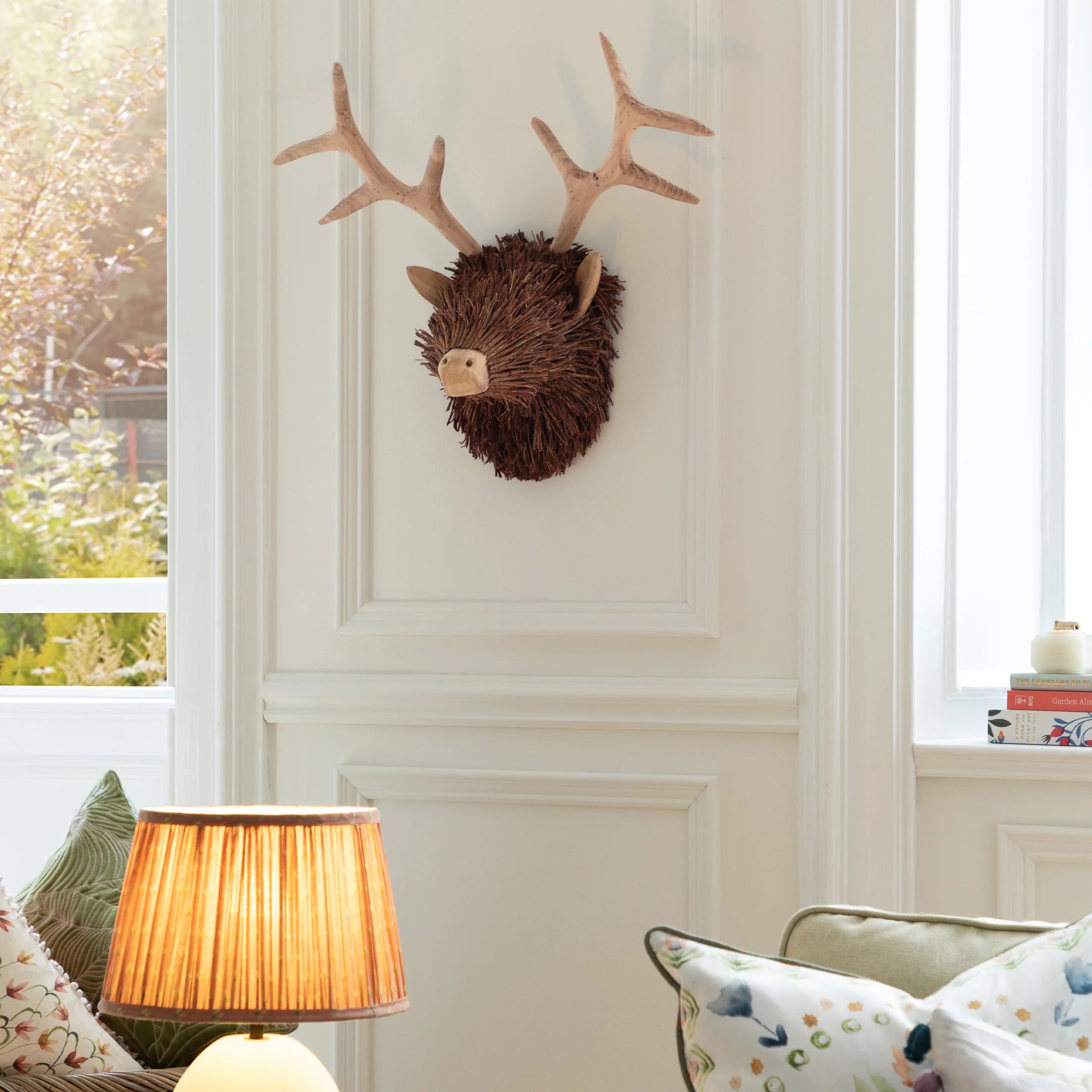 Voyage Maison (Riva Home) Voyage Maison Handmade Designer Art Voyage Maison Hand Crafted Stirling Wall Mount Stag Head Wooden Sculpture