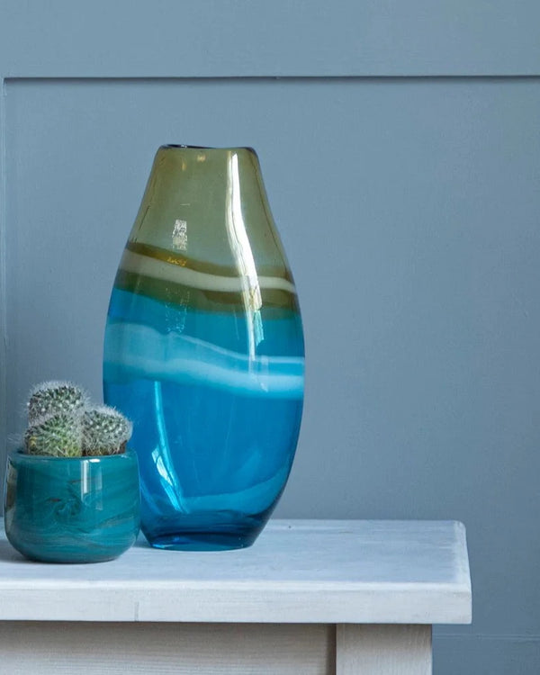 THORIN HAND-BLOWN VASE – AQUA by Voyage Maison