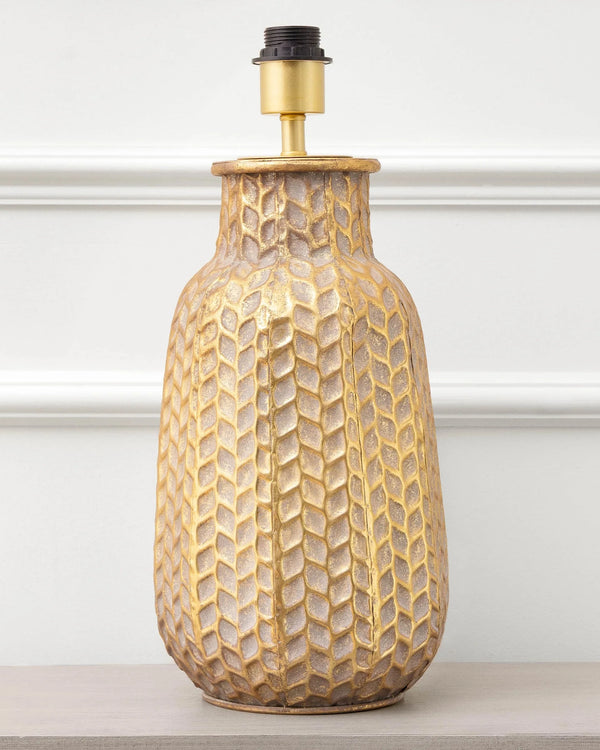 EVANORA LAMP BASE GOLD/WHITEWASH  by Voyage Maison