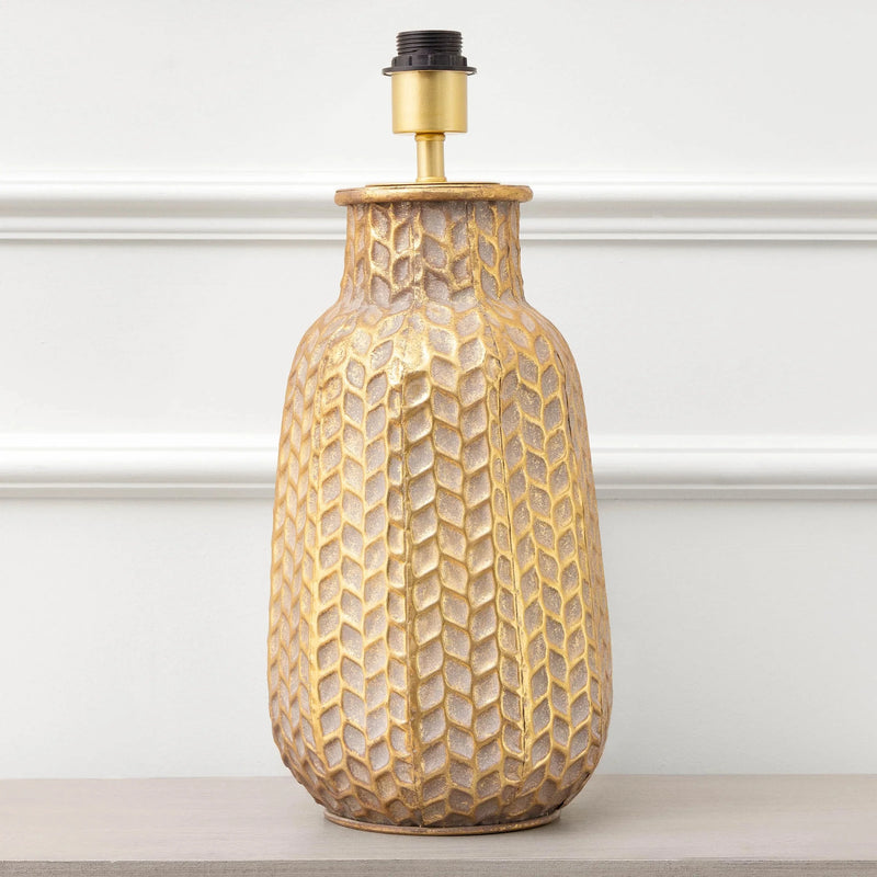 EVANORA LAMP BASE GOLD/WHITEWASH  by Voyage Maison