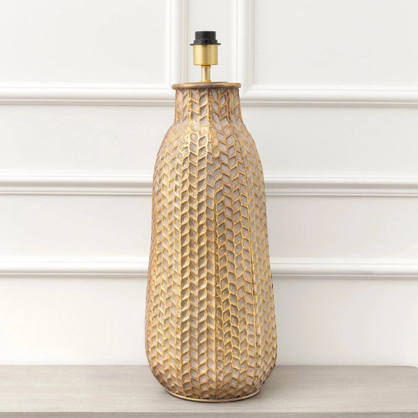 SERENA LAMP BASE GOLD/WHITEWASH  by Voyage Maison