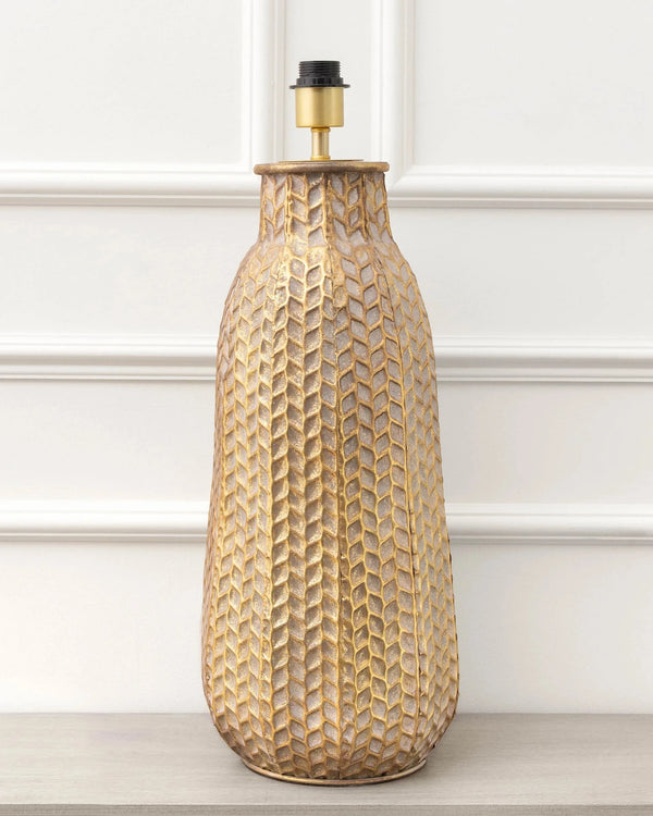 SERENA LAMP BASE GOLD/WHITEWASH  by Voyage Maison