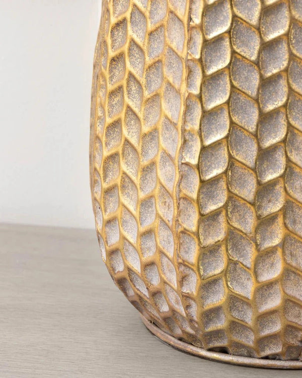 SERENA LAMP BASE GOLD/WHITEWASH  by Voyage Maison
