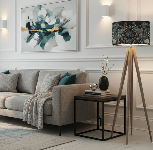 Voyage Maison (Riva Home) Voyage Maison Lamp Bundle ARATUS GREY WASH TRIPOD FLOOR LAMP WITH OSAWI SHADE by Voyage Maison