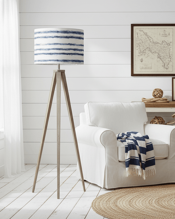 ARATUS TRIPOD FLOOR LAMP WITH MARELLO COBALT SHADE  by Voyage Maison