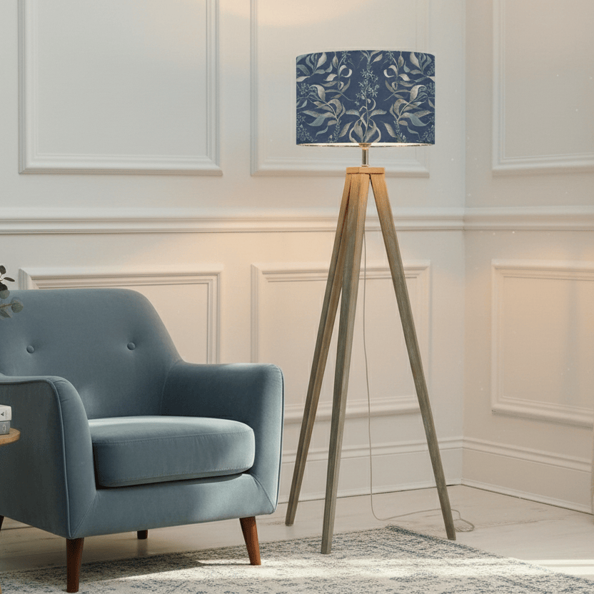 Voyage Maison (Riva Home) Voyage Maison Lamp Bundle Atlas Blue / Grey Wash ARATUS TRIPOD FLOOR LAMP WITH HETTIE SHADE by Voyage Maison