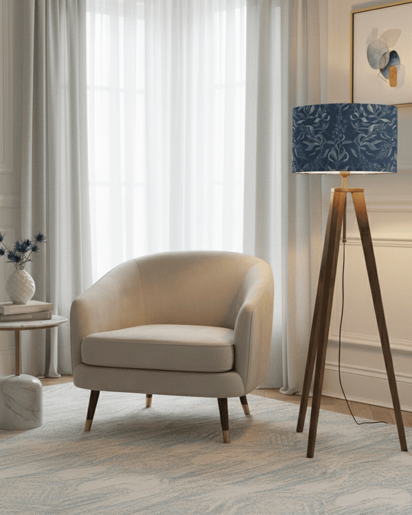 ARATUS TRIPOD FLOOR LAMP WITH HETTIE SHADE by Voyage Maison