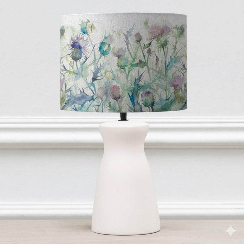 Voyage Maison (Riva Home) Voyage Maison Lamp Bundle CIRSIUM EVA HAND ROLLED SHADE & ALBURY BASE | DAMSON | ECRU | COMPLETE CERAMIC TABLE LAMP by Voyage Maison