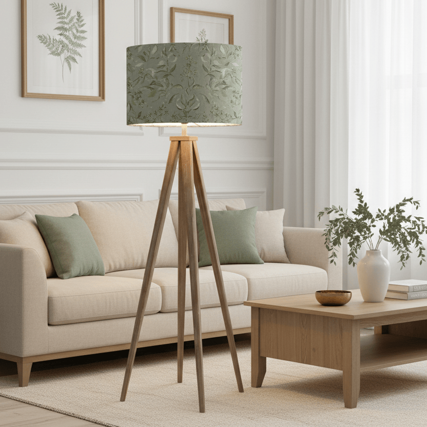 Voyage Maison (Riva Home) Voyage Maison Lamp Bundle Eden / Grey Wash ARATUS TRIPOD FLOOR LAMP WITH HETTIE SHADE by Voyage Maison