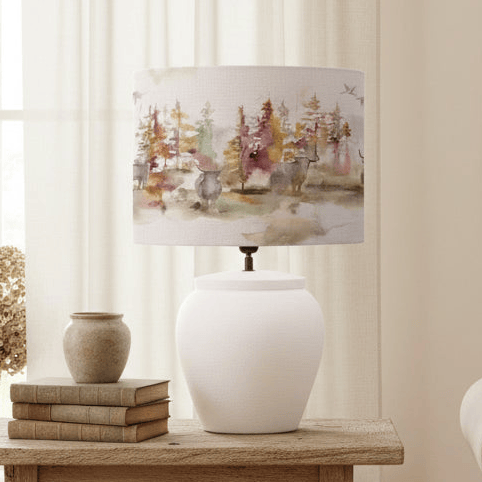 EDESSA LAMP BASE & CALEDONIAN FOREST EVA 40CM SHADE – BUNDLE by Voyage Maison