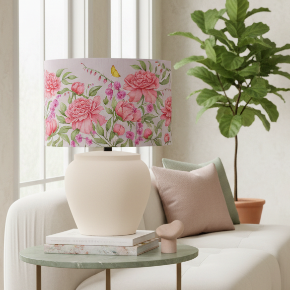 EDESSA LAMP BASE & JUNELLE EVA PRINTED 46cm SHADE – BUNDLE by Voyage Maison
