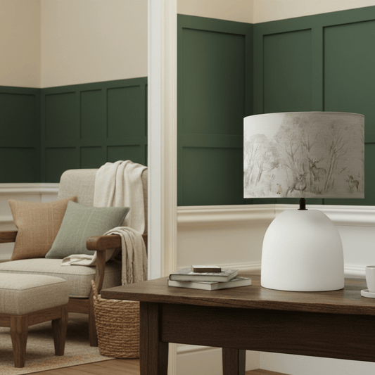 Voyage Maison (Riva Home) Voyage Maison Lamp Bundle ENCHANTED FOREST EVA LAMP SHADE & LARISSA BASE  by Voyage Maison