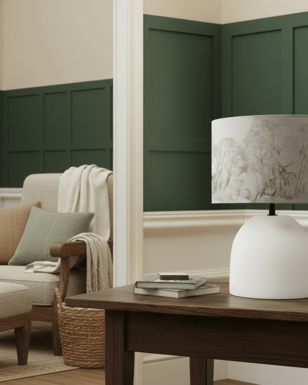ENCHANTED FOREST EVA LAMP SHADE & LARISSA BASE  by Voyage Maison