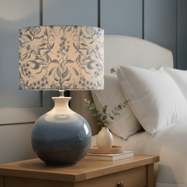 HETTIE EVA & NESO COMPLETE TABLE LAMP – SKY / DELFT  by Voyage Maison