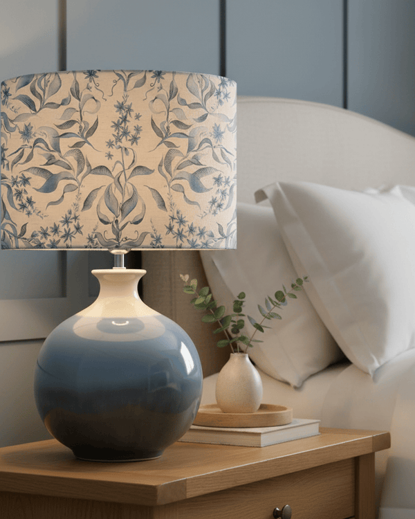 HETTIE EVA & NESO COMPLETE TABLE LAMP – SKY / DELFT  by Voyage Maison