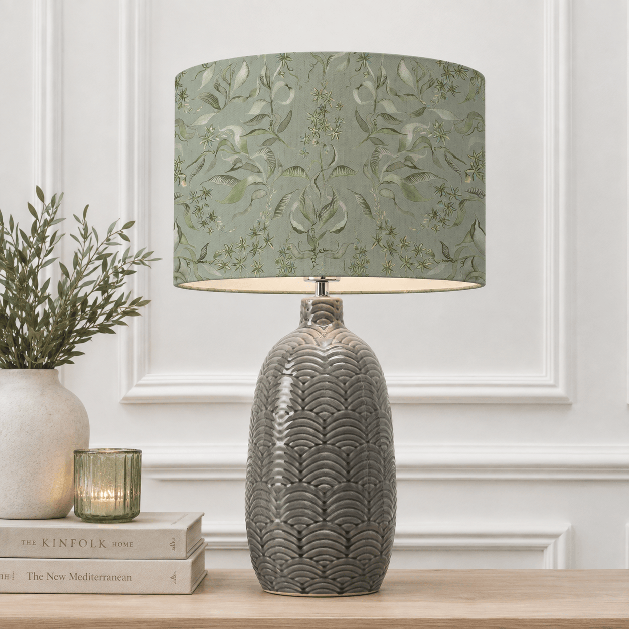 Voyage Maison (Riva Home) Voyage Maison Lamp Bundle JADIS TABLE LAMP BASE WITH HETTIE EVA 40CM LAMP SHADE IN EDEN by Voyage Maison