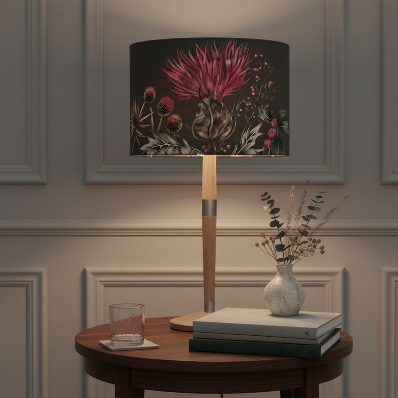SOLENSIS LARGE FLOOR LAMP BASE – GREY & ELYSIUM EVA SHADE BUNDLE by Voyage Maison