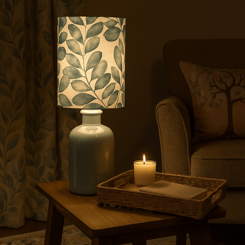 Voyage Maison (Riva Home) Voyage Maison Lamp Bundle ROWAN ANNA & ELSPETH COMPLETE TABLE LAMP  Aqua / Duck Egg | Ceramic & Cotton  by Voyage Maison | Additions Collection