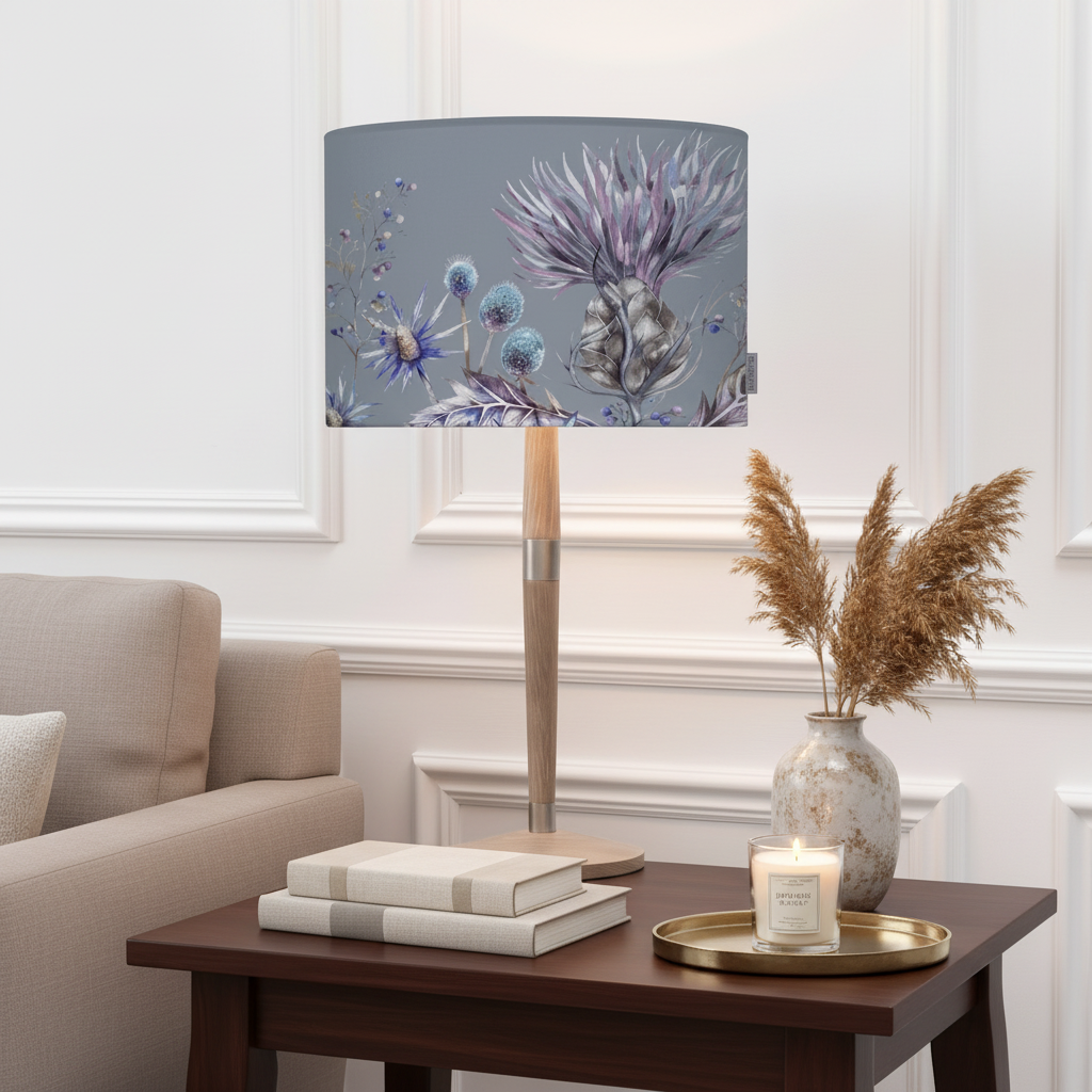 Voyage Maison (Riva Home) Voyage Maison Lamp Bundle Sapphire SOLENSIS LARGE LAMP BASE GREY & ELYSIUM EVA SHADE BUNDLE  by Voyage Maison