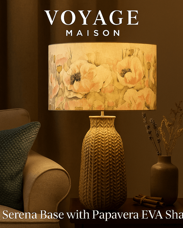 Serena Lamp Base with Papavera Sweetpea Shade (Ø 52 cm)  | Voyage Maison