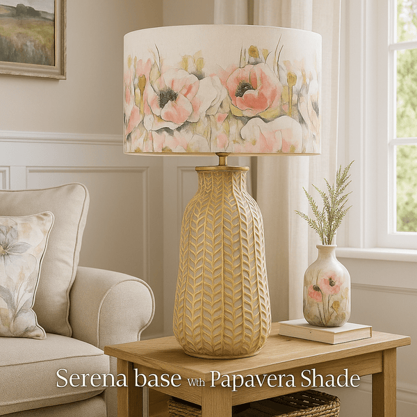 Serena Lamp Base with Papavera Sweetpea Shade (Ø 52 cm)  | Voyage Maison
