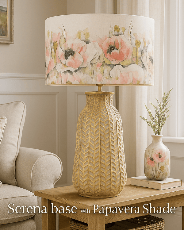 Serena Lamp Base with Papavera Sweetpea Shade (Ø 52 cm)  | Voyage Maison
