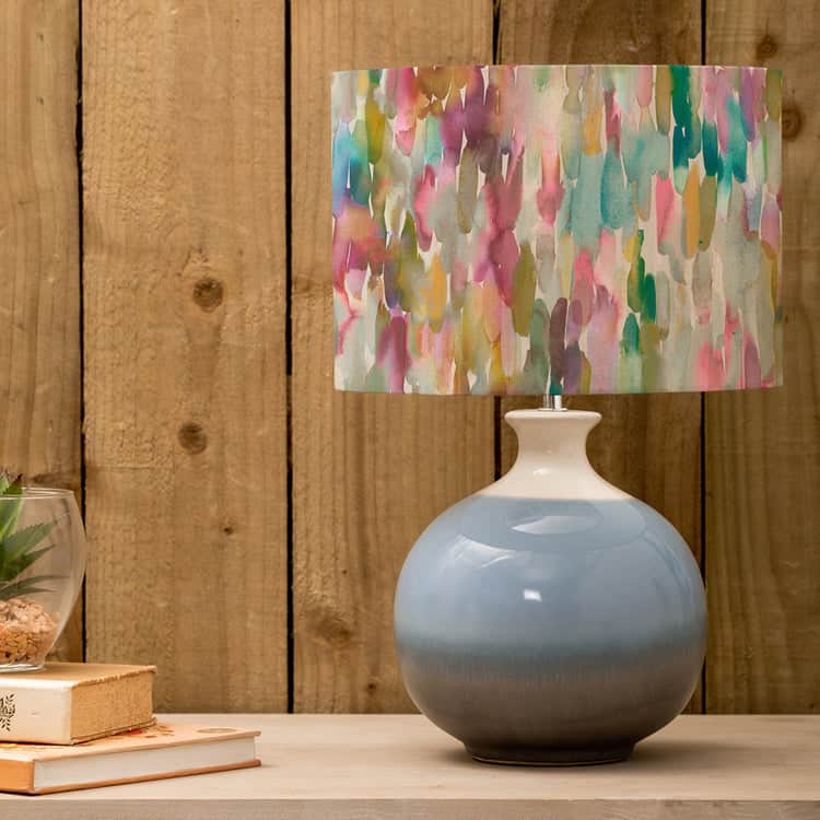 Voyage Maison (Riva Home) Voyage Maison Lamp Bundle Sky / Lotus AZIMA EVA HAND ROLLED SHADE & NESO BASE COMPLETE CERAMIC TABLE LAMP  by Voyage Maison