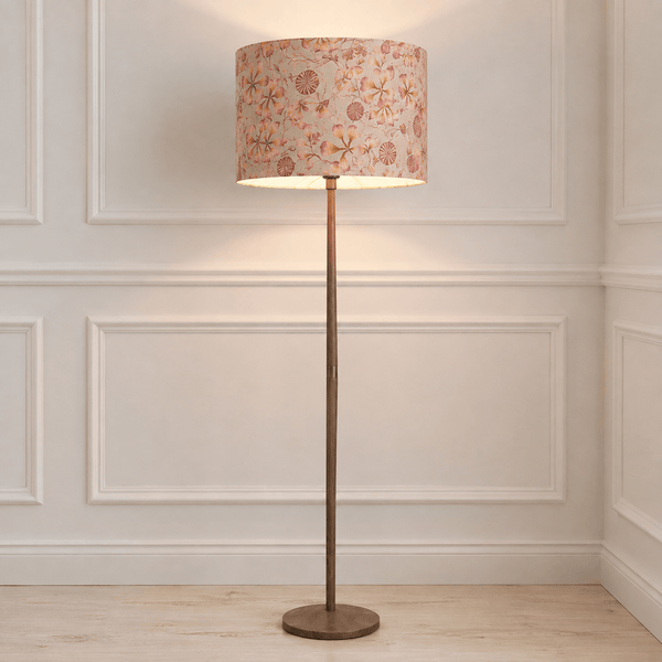 SOLENSIS FLOOR LAMP BASE WITH PHILIPA EVA 50CM LAMP SHADE IN PRIMROSE by Voyage Maison