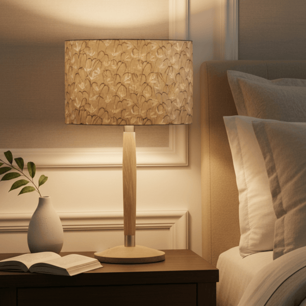 SOLENSIS MEDIUM LAMP BASE GREY & FRESIA STONE SHADE BUNDLE  by Voyage Maison