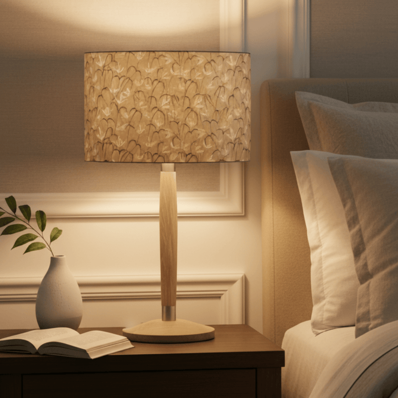 SOLENSIS MEDIUM LAMP BASE GREY & FRESIA STONE SHADE BUNDLE  by Voyage Maison