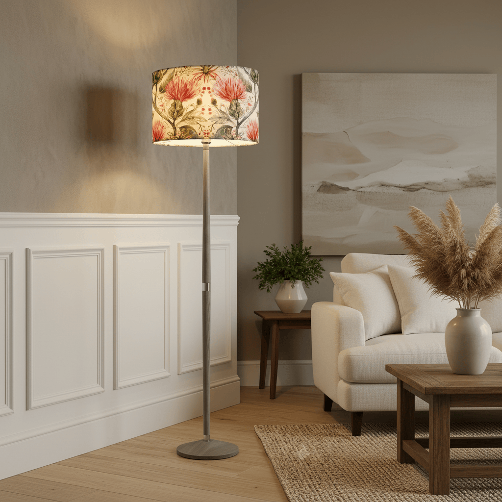 Voyage Maison (Riva Home) Voyage Maison Lamp Bundle VARYS RUSSET SHADE & SOLENSIS GREY FLOOR LAMP BUNDLE by Voyage Maison
