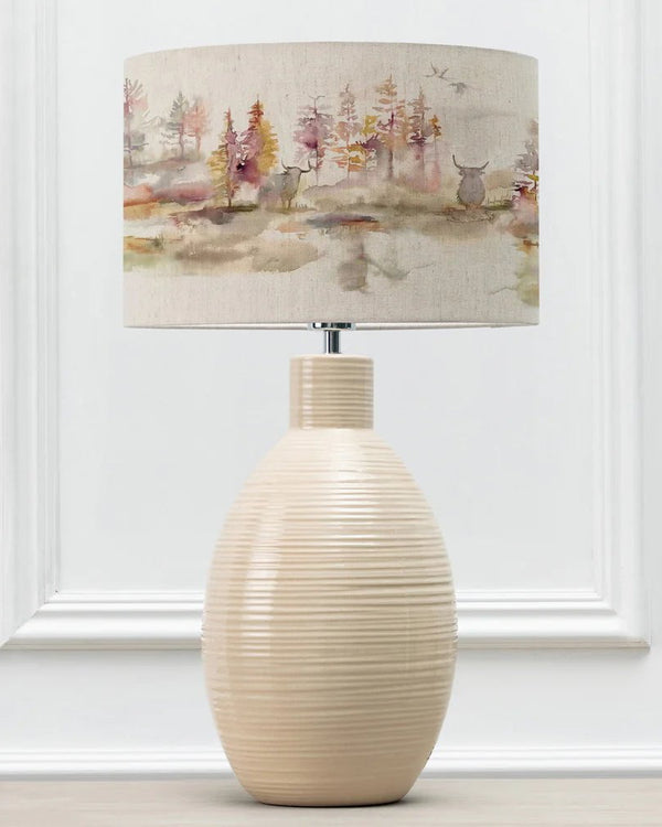 Voyage Maison Caledonian Forest D40cm Eva & Epona Complete Table Lamp Cream/Linen