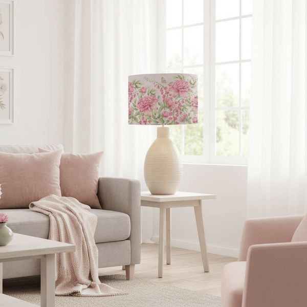 Junelle 46cm Eva & Epona Complete Table Lamp Cream/Pink by Voyage Maison