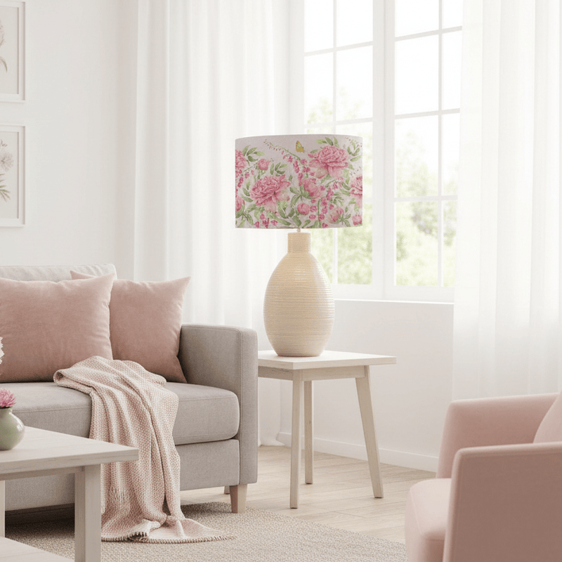 Junelle 46cm Eva & Epona Complete Table Lamp Cream/Pink by Voyage Maison