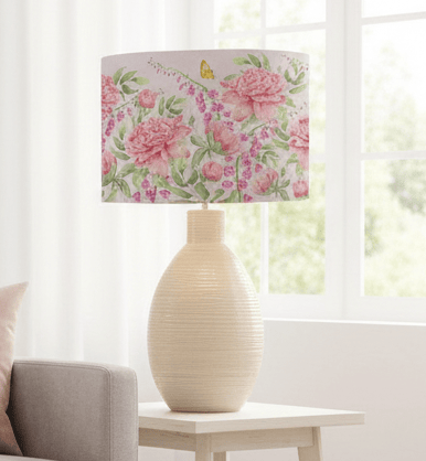 Junelle 46cm Eva & Epona Complete Table Lamp Cream/Pink by Voyage Maison