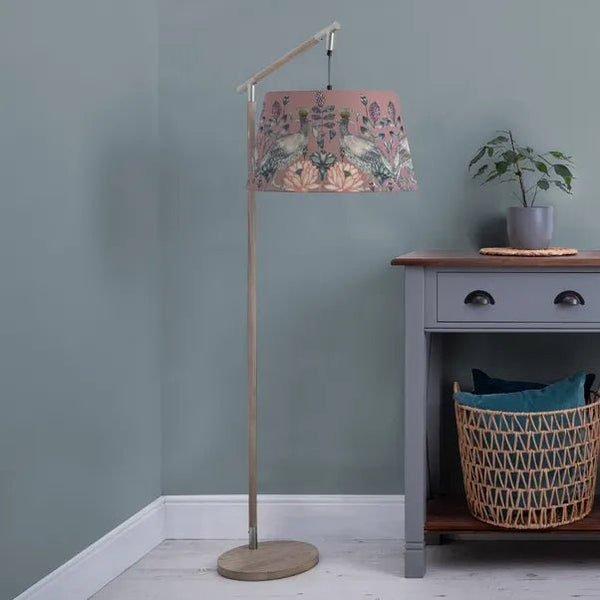 QUINTUS & AHURA QUINTUS TAPER SHADE COMPLETE FLOOR LAMP GREY/MAUVE Bundle by Voyage Maison
