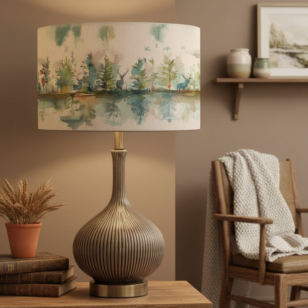 Voyage Maison (Riva Home) Voyage Maison Lamp Bundle Voyage Maison Wilderness Eva Shade & Ursula Ceramic Table Lamp – Stone/Topaz