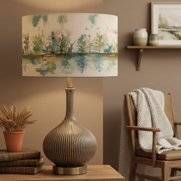 WILDERNESS EVA SHADE & URSULA CERAMIC TABLE LAMP – STONE/TOPAZ
by Voyage Maison