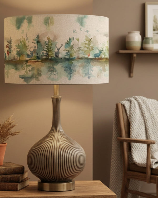 WILDERNESS EVA SHADE & URSULA CERAMIC TABLE LAMP – STONE/TOPAZ
by Voyage Maison