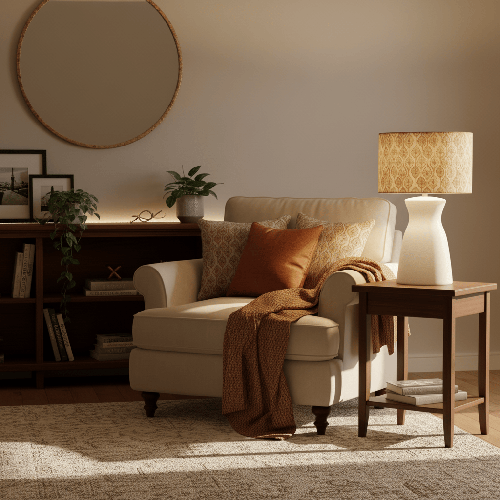 Voyage Maison (Riva Home) Voyage Maison Lamp Bundle ZEPHYR EVA HAND ROLLED SHADE & ALBURY BASE | LOTUS | ECRU | COMPLETE CERAMIC TABLE LAMP by Voyage Maison