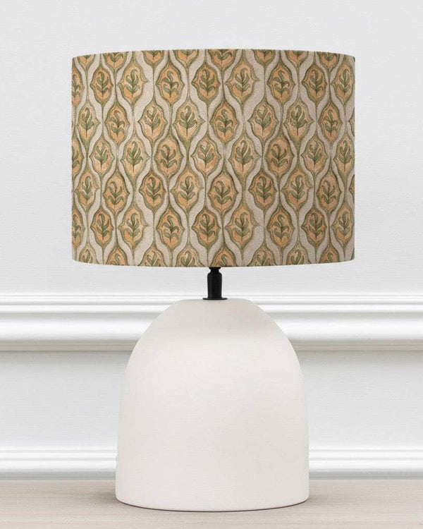 ZEPHYR EVA & LARISSA COMPLETE TABLE LAMP Cream/Ecru | Ceramic & Hand Rolled Shade by Voyage Maison