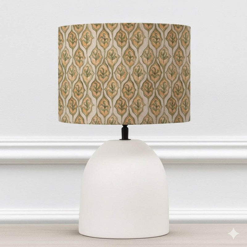 ZEPHYR EVA & LARISSA COMPLETE TABLE LAMP Cream/Ecru | Ceramic & Hand Rolled Shade by Voyage Maison