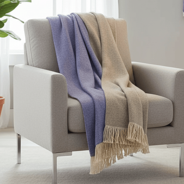 SELKIRK WOVEN THROW VIOLET by Voyage Maison
