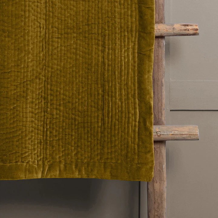 Voyage Maison (Riva Home) Voyage Maison Throw Voyage Maison Haze Velvet Quilted Throw Mustard -140x220cm