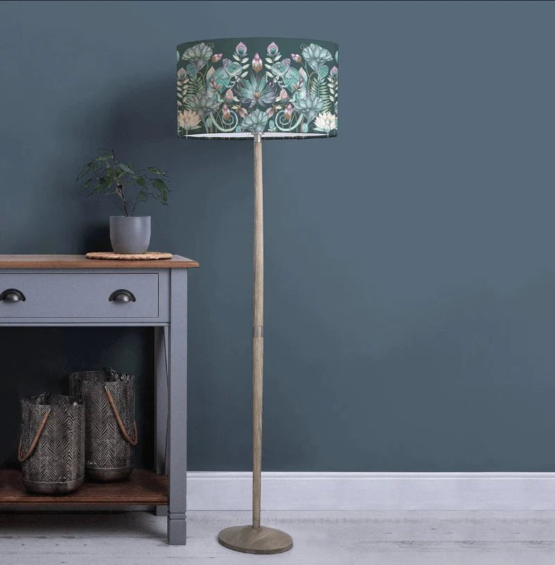 Voyage Maison Solensis Floor Lamp with Osawi Emerald Eva Shade Bundle