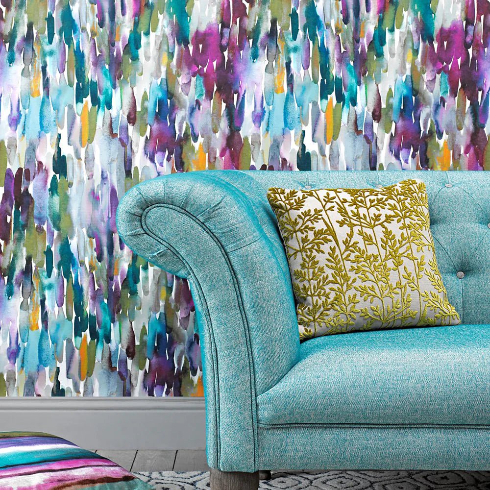 Voyage Maison Voyage Maison Wallpaper ABSTRACT Azima 1.4m Wide Width Wallpaper (By The Metre) in Indigo