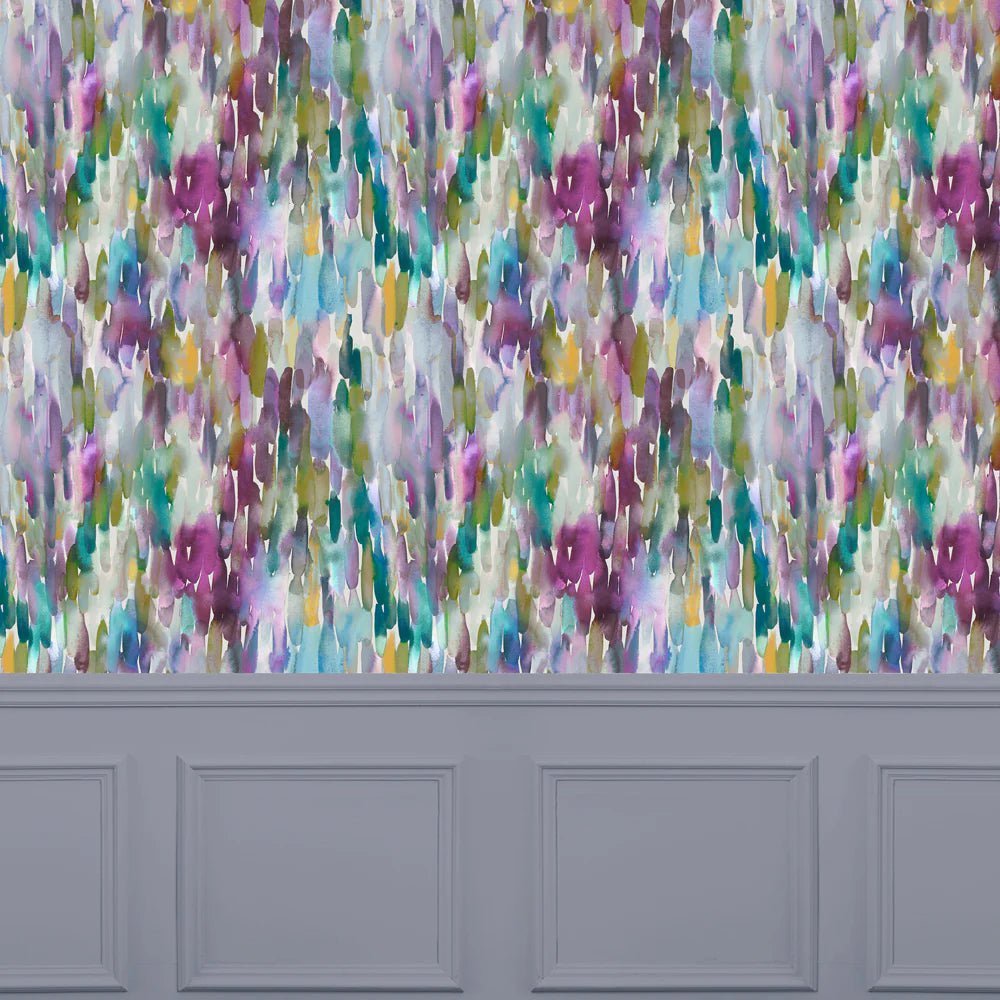 Voyage Maison Voyage Maison Wallpaper ABSTRACT Azima 1.4m Wide Width Wallpaper (By The Metre) in Indigo