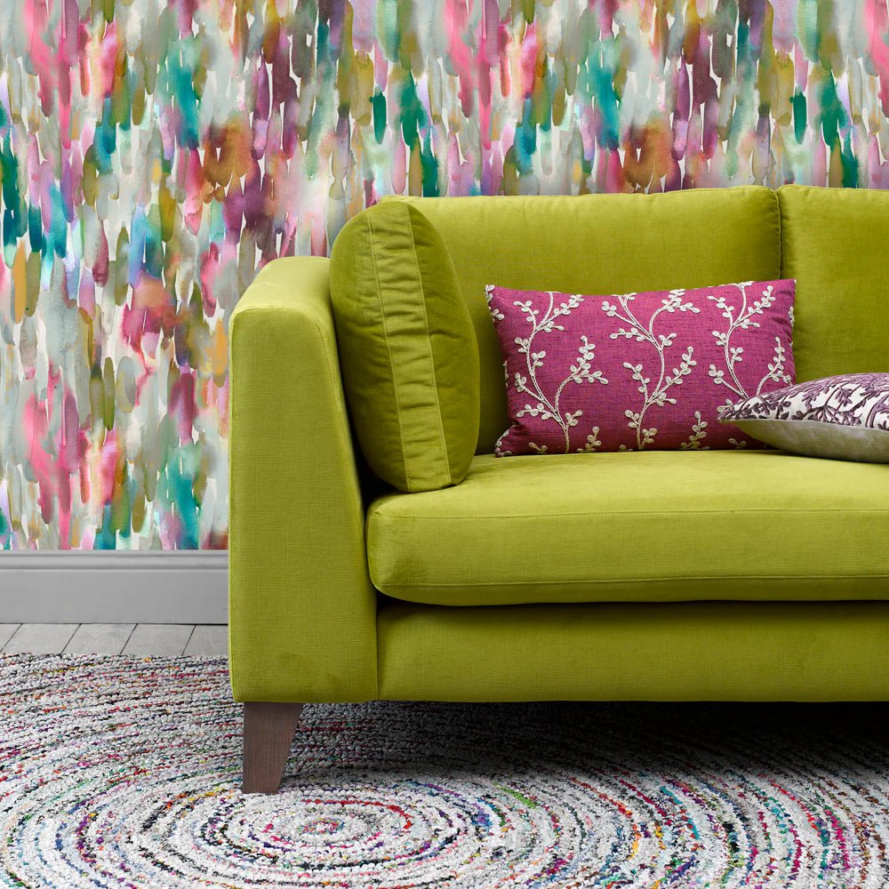 Voyage Maison Voyage Maison Wallpaper ABSTRACT Azima 1.4m Wide Width Wallpaper (By The Metre) in Lotus