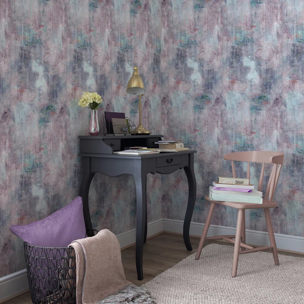 Voyage Maison Voyage Maison Wallpaper ABSTRACT Monet 1.4m Wide Width Wallpaper (By The Metre) in Amethyst