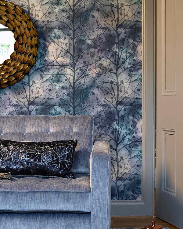 ZEUS 1.4M WIDE-WIDTH WALLPAPER MIDNIGHT by Voyage Maison